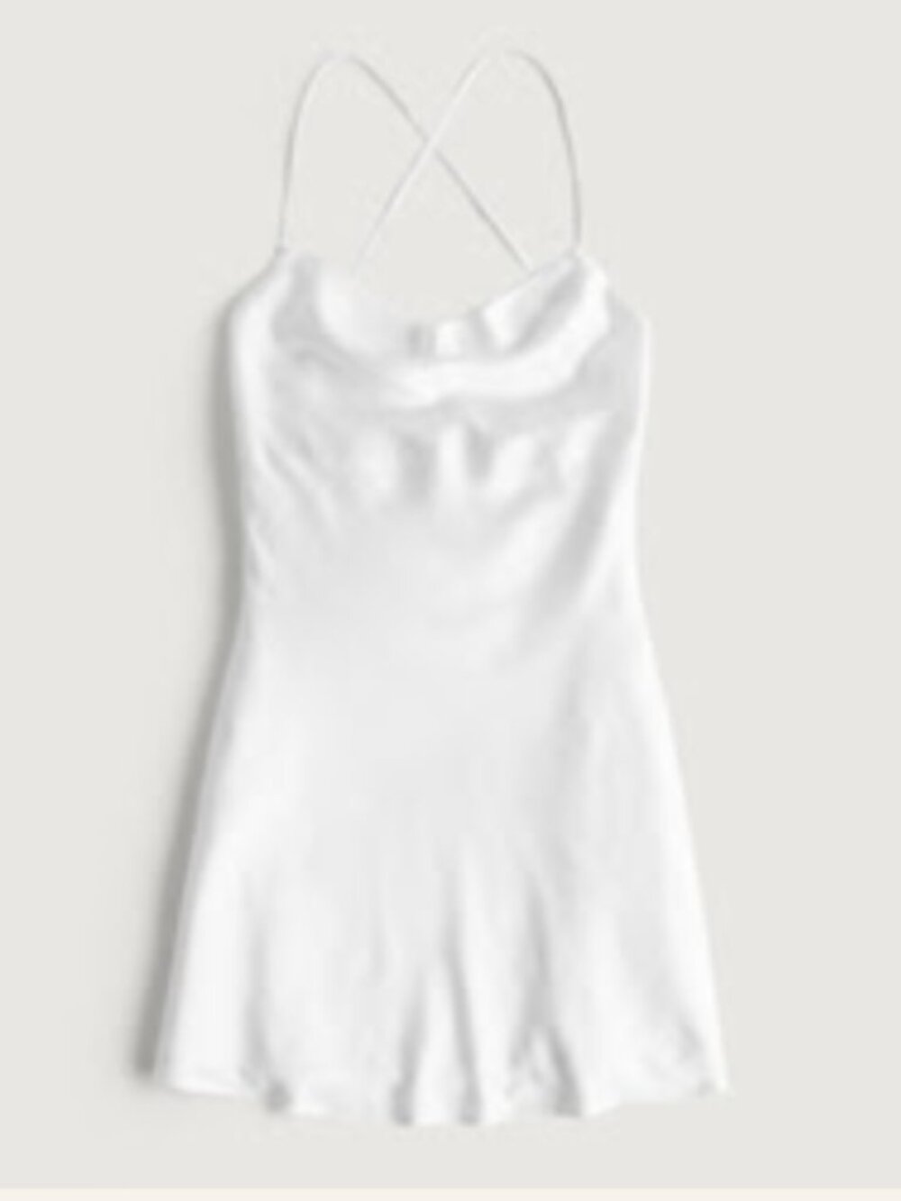 hollister Satin Cowl-Neck Mini Dress